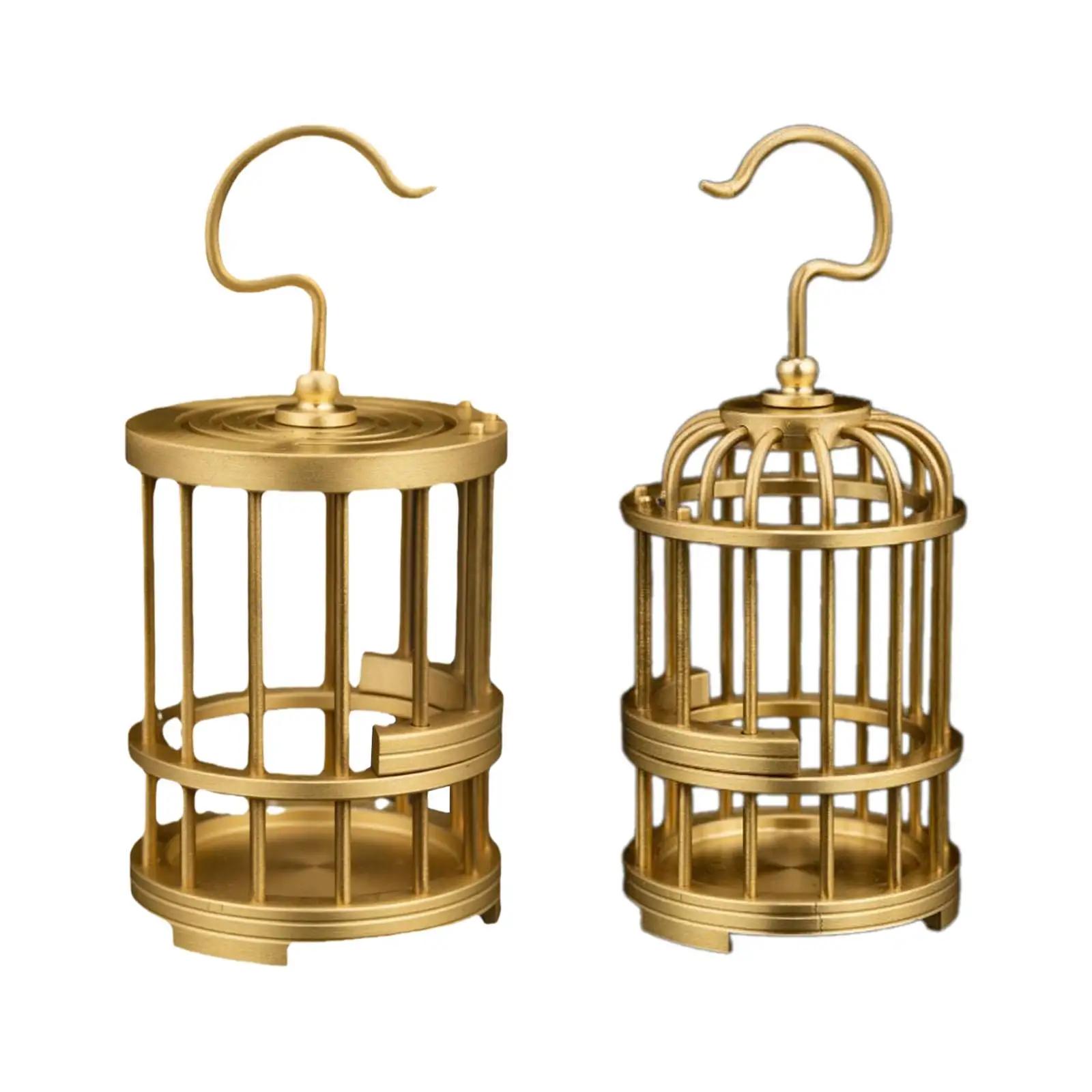 Birdcage Tealight Holder Ornament Collectibles Small Metal Tealight Holder for Birthday Table Anniversary Dining Roo